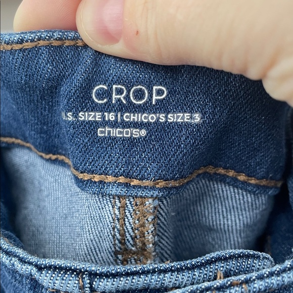 Chicos crop soft denim size 16 - Picture 2 of 4